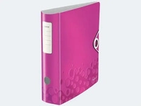 Leitz Ordner Acitve WOW, Polyfoam, SK-R&uuml;ckenschild, mit Griffloch, A4, 82 mm, pink,