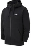 Nike M NSW CLUB HOODIE FZ FT Herren Kapuzenpullover /-jacke schwarz - L