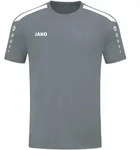 JAKO Power KA Kinder Fu&szlig;ball-Trikot grau/wei&szlig; - 116