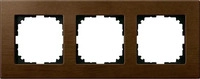 merten MEG4053-3473, merten M-plan Holzrahmen, 3 fach, Walnuss