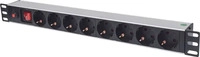 Intellinet 713986, Intellinet 19" 1U Rackmount 8-Way Power Strip - German Type, With