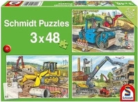 Schmidt Spiele Meine liebsten Baustellenfahrzeuge (3 x 48 Teile)