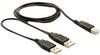Inline 34510S, InLine USB 2.0 Kabel, A an B, schwarz, Kontakte gold, 1m
