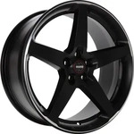 Momo Five black matt polish 8x17 ET42 - LK5/112 ML72.3 Alufelge schwarz