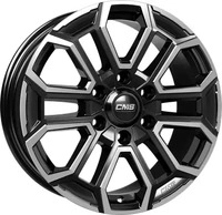 CMS C35 complete black gloss 8x18 ET30 - LK6/139.7 ML100.1 Alufelge schwarz