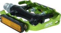 NC-17 7161, NC-17 Trekking Pro Flat Fahrrad Pedal Schwarz/gr&uuml;n Unisex