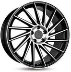 KESKIN WHEELS KT17 HURRICANE black front polished 9.5Jx21 5x120 ET38