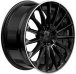 WHEELWORLD-2DRV WH39 black glossy painted with full machined lip 9.5Jx22 5x112...