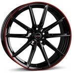 BORBET DESIGN LX black glossy rim red 8.0Jx18 5x108 ET45