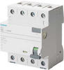 Siemens 5SV3444-8, Siemens FI-Schutzschalter 40/0,1A 3polig+N 400V 4TE selektiv