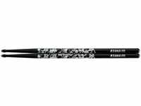 TAMA Sticks of Doom Series Drumsticks - 5B-S-BS - Black, Silver Pattern