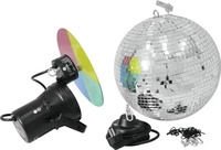 EUROLITE Spiegelkugelset 30cm mit Pinspot
