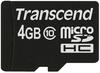 Transcend TS4GUSDC10, Transcend Premium - Flash-Speicherkarte - 4 GB