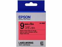 Epson C53S653001, Epson LabelWorks LK-3RBP - Schwarz auf rot - Rolle (0,9 cm x 9 m)