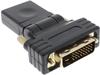 InLine 17660W, InLine HDMI-DVI Adapter - HDMI Buchse auf DVI Stecker - flexibler