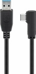 goobay 66503, goobay USB-C 3.0 Kabel A Stecker C Stecker 90&deg; seitlich gewinkelt