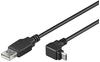 goobay USB 2.0 Hi-Speed Kabel A Stecker - Micro B Stecker 90° Winkel schwarz