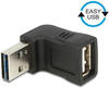 Delock EASY USB 2.0 90° Winkeladapter A Stecker - A Buchse oben/unten schwarz