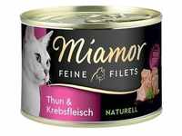 24 x 156g Feine Filets Naturelle Thunfisch Miamor Katzenfutter nass