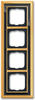 Busch Jaeger 1724-835 4fach Messing poliert anthrazit Rahmen 2CKA001754A4641