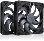 Noctua NF-A14X25 G2 PWM Sx2-PP chromax.black L&uuml;fter, LCP - schwarz, 140mm, 2er-Pack