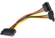 InLine SATA Strom-Y-Kabel SATA gewinkelt - 0,15m ZUAD-105