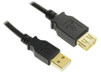 InLine USB 2.0 Verl&auml;ngerung, vergoldete Kontakte - 0,5m ZUUS-091