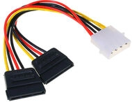 InLine 4-Pol Molex Strom Y-Kabel an 2x SATA-Strom - 0,15m ZUAD-108