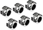 Alphacool Eiszapfen Pro Anschluss 16mm Hardtube Fitting G1/4, 6-Pack - chrome