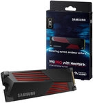 Samsung 990 PRO Series NVMe SSD, PCIe 4.0 M.2 Typ 2280, mit K&uuml;hlk&ouml;rper - 2 TB