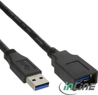 InLine 35615, InLine USB 3.2 Gen.1 Kabel - USB-A Stecker / Buchse - 1,5m