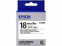 Epson C53S655006, Epson LabelWorks LK-5WBN - Schwarz auf Weiß - Rolle (1,8 cm x 9 m)