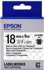 Epson C53S655008, Epson LabelWorks LK-5TBN - Schwarz auf durchsichtig - Rolle (1,8 cm