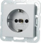 Gira 445326, Gira Steckdose SCHUKO 445326 SH System 55 F Alu