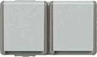 Siemens 5UB4722, Siemens Aufputzsteckdose SCHUKO 5UB4722 2fach waagerecht IP44