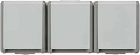 Siemens 5UB4731, Siemens Aufputzsteckdose SCHUKO 5UB4731 3fach waagerecht IP44
