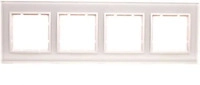 Berker 10146909, Berker 10146909 Glasrahmen 4fach B.7 polarwei&szlig;. Abdeckrahmen f&uuml;r