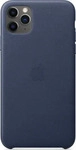 Apple MX0G2ZM/A, Apple iPhone 11 Pro Max Lederh&uuml;lle Mitternachtsblau - MX0G2ZM/A