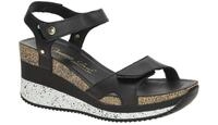 Panama Jack Damen Sandalette Nica Sport B10 Negro - Echtleder Riemchensandalen