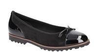 Gabor 04.100.37 schwarz - Ballerina - Halbschuhe - Slipper f?r Damen