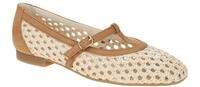 Paul Green Damen Ballerinas 1143-000 Beige Natur Sisal Mary Jane Stil
