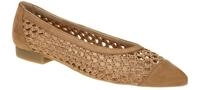 Paul Green Damen Ballerinas 1153-000 PG 1153 Braun Sisal Nubuck Leder Textil ...