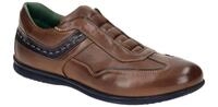 Galizio Torresi Herren Slipper 313098 in Braun/Nougat/Indio Navy - Glattleder...