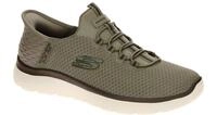 Skechers 232457 OLBK SUMMITS - HIGH RANGE Herren Slipper olive/black Textil V...