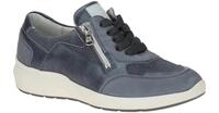 Waldl?ufer 831004 M-TONIA Damen Slipper blau jeans Sky bequem mit Keilabsatz