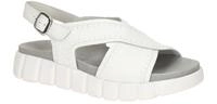 Gabor 82.891.50 Damen Sandalette wei? Echtleder Keilabsatz flexibel Plateau