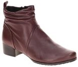 CAPRICE Damen Stiefeletten 25358-41 Bordeauxrot, Echtleder, Extra Weit, Block...