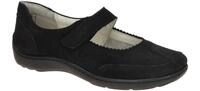 Waldl?ufer 496302 HENNI Mary Jane Ballerina Schwarz Echtleder Extra WeitKomfo...