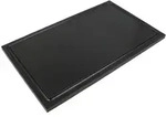 Schneidebrett mit Saftrille, HDPE schwarz - 49,5x29,5cm"