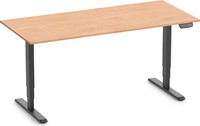 Ergolutions H&ouml;henverstellbarer Schreibtisch PRIMUS - 180x80 - Schwarz - 10 Jahre